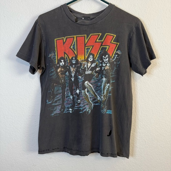 Vintage Kiss Shirt Destroyer Winterland 1991 Rock Express Band Single Stitch - Picture 1 of 14